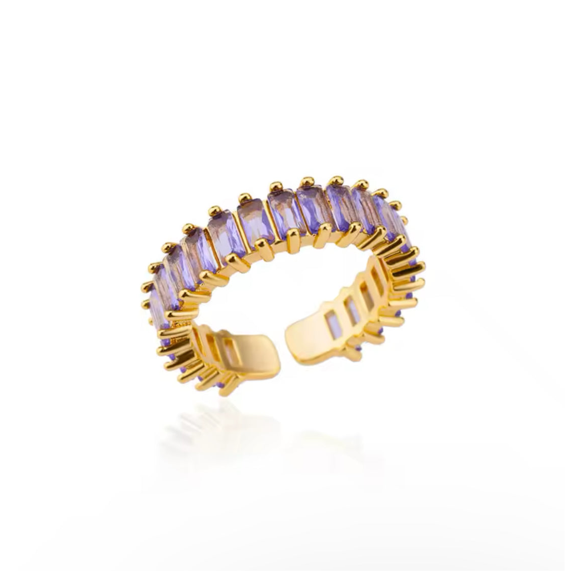 Violet Adjustable Ring